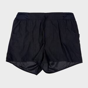 Croft & Barrow Womens Plus Size 2X Black Lined Swim Boy Shorts